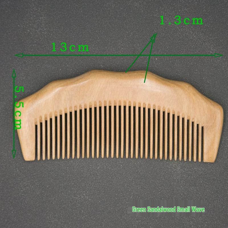 Black Gold and Golden Silk Sandalwood Fine-Tooth Comb, 13cm, Unisex Hair Care Gift