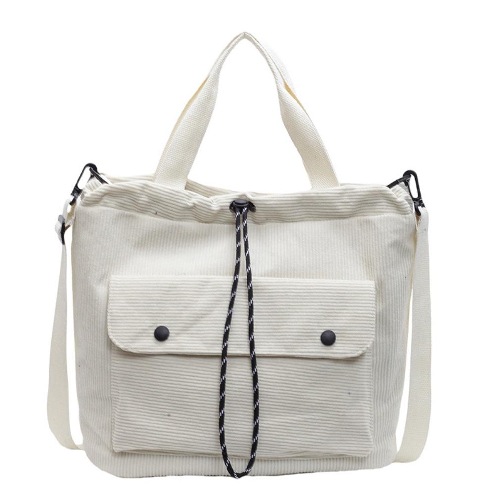 

Korean Style Corduroy Bucket Bag Large Capacity Oxford Cloth Crossbody Bag Girls