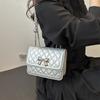 Bag Fashion Small Square Bag Small Fresh Bow Shoulder Bag Textured Chain Crossbody Bag