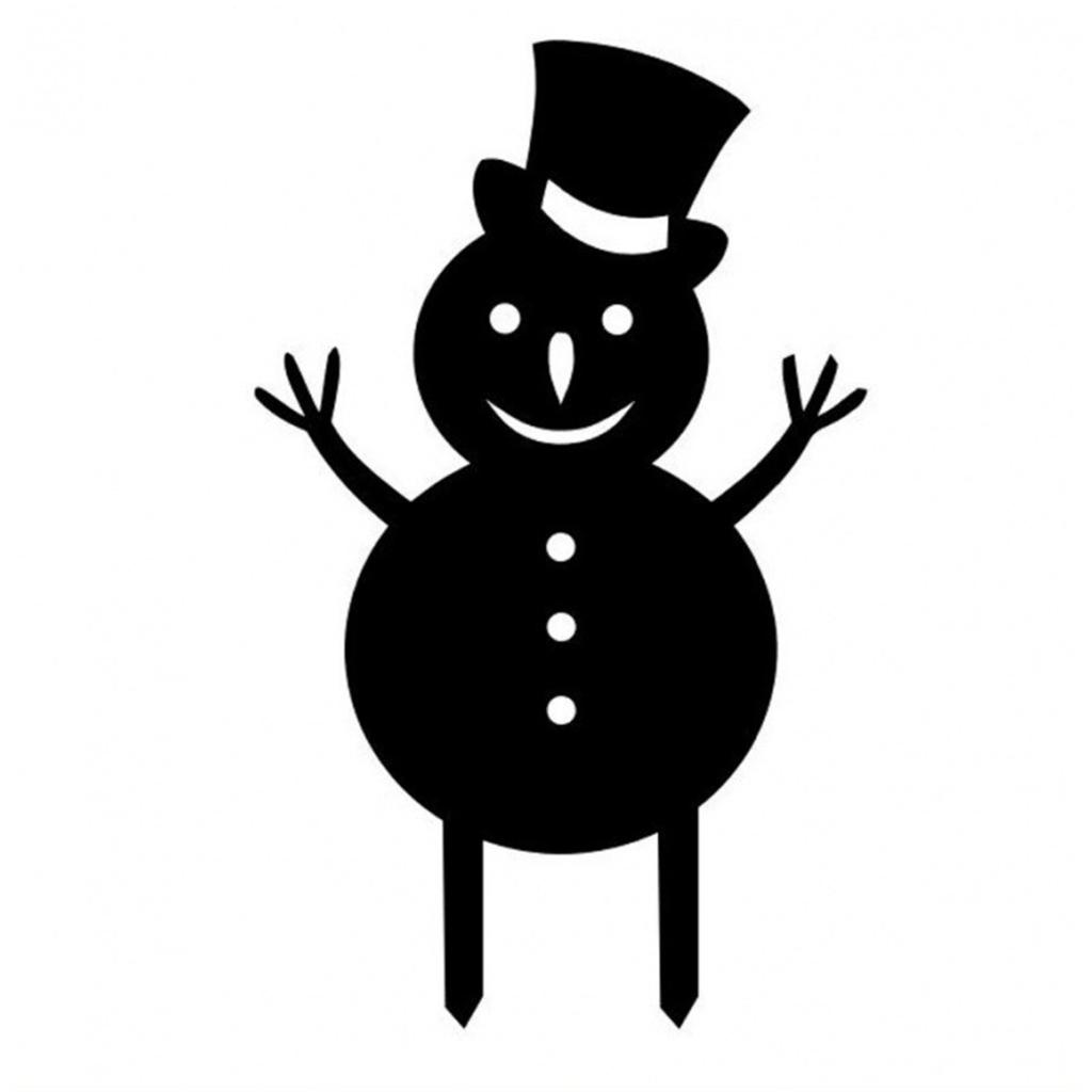 Christmas Metal Silhouette,  Snowman Yard Sign, Metal Pile Decorations Party Outdoor Yard Sign Christmas Decorations