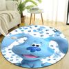 1pc Pistas da Blue Blue’s Clues4 Design Printed Area Round Carpet for Bedroom Living Room Home Decor Rugs Mat Non Slip Mat Rug for Bedside