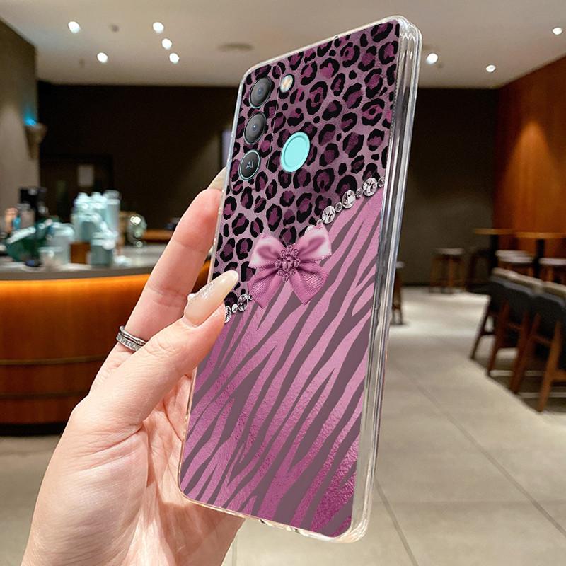 For Tecno Pop 5 LTE BD4 Pop5 BD2 4 Air 4 LTE Cases Flower Butterfly Cover Pop 6 Pro BE8 Soft Silicone Transparent TPU Phone Case