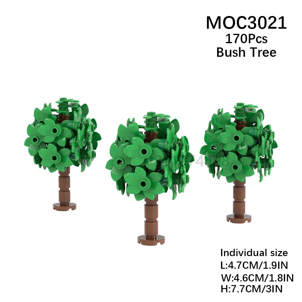 MOOXI Stadtfarm MOC Teile Figuren Bausteine Set Pflanze Baum Blatt Blume Gras Garten Modell Freunde Steine Spielzeug für Kinder