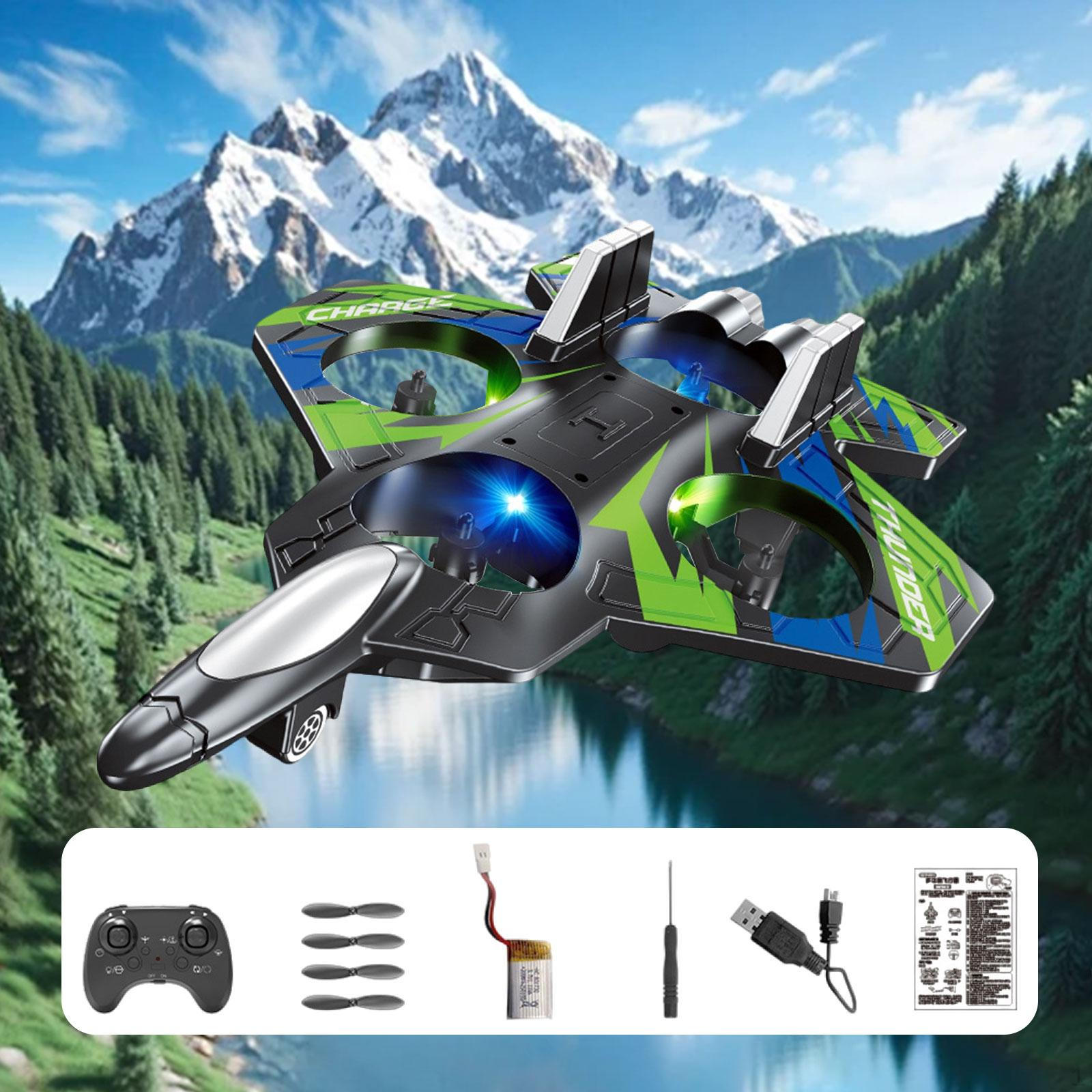 

Remote Control Airplane , Plane for Kids ,Hobby Glider, Lightweight Gift Foam Toy Fighter зелений