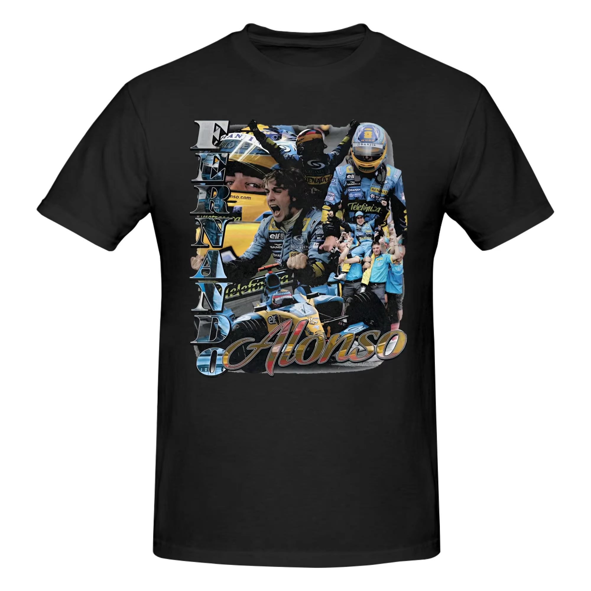 GUOYAN TOP Grappig Fernando Alonso Meme T-shirt voor Mannen Puur Katoen T-shirt Zomerstijl 2026 Korte Mouwen T-shirt Slim Fit Kleding 2XL