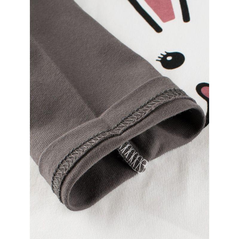 27home Children's Clothing Girl Bunny Long Sleeves T-shirt Spring and Autumn Children's Round Neck Bottoming Shirt Baby Pure Cotton Clothes