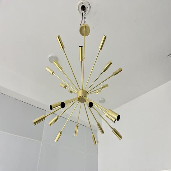 24ramenné stropní svítidlo polopřisazené ve stylu poloviny století Světla pro nízké stropy Moderní lustr Design Stilnova