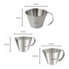 Set of 3 Graduated Measuring Cups In Stainless Steel 250 Ml, 500 Ml and 1 Liter Zenker Ref. 9983250