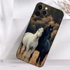 Art G-Galloping Horse Phone Case For iPhone 16,15,14,13,12,11 Plus,Pro Max,XS,X,XR,SE,Mini,8,7 Soft Silicone Black Cover