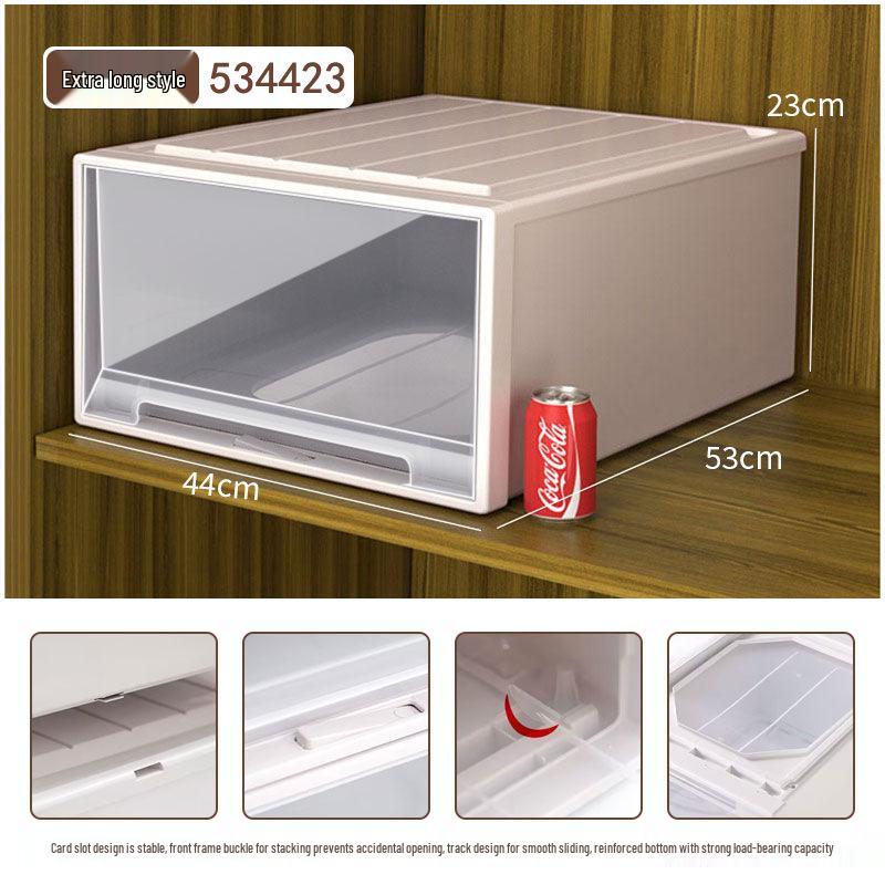 Japanese Thickened Plastic Transparent Shoe and Clothes Organizer Drawer