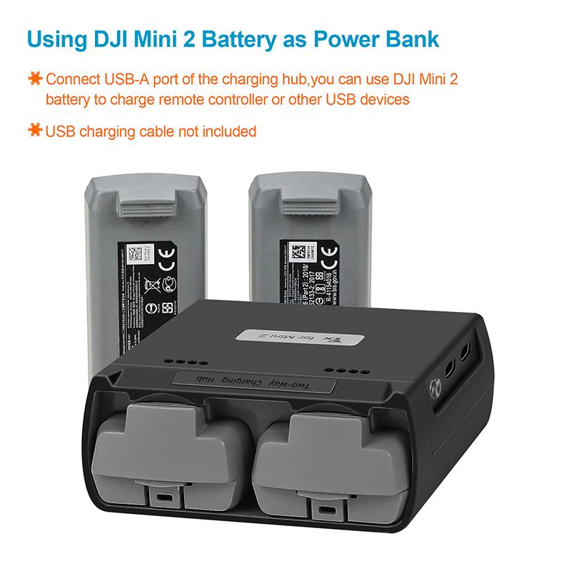Battery Charger Two Way USB Charging Hub for DJI Mini 2/ DJI Mavic Mini SE