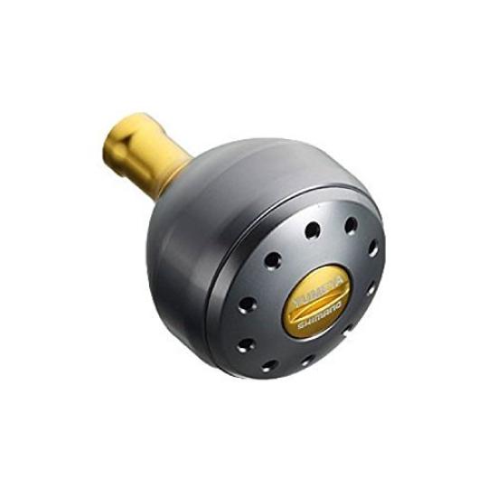Genuine Shimano Yumeya Aluminum Round Power Handle Knob, Gray, S, for Type A Reels (Product Code 27146)