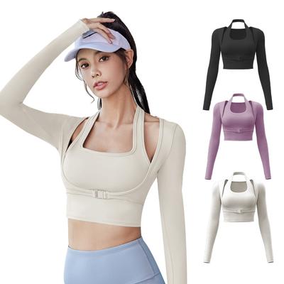 Women's Seamless Long Sleeve Yoga Top Fitness Shirts Solid T-shirts Running Gym Shirts Quick Dry Sports Top