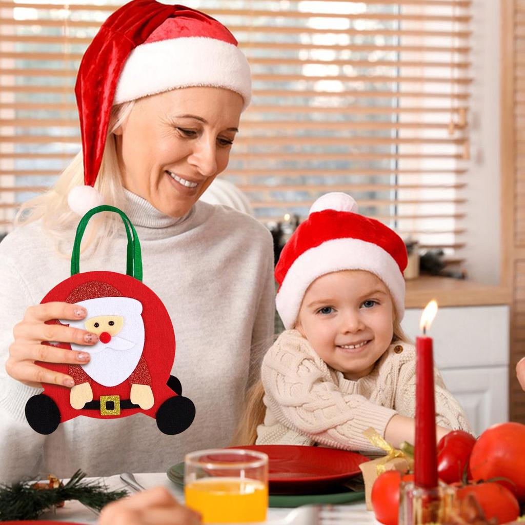 Christmas Favor Bags 2 Pieces Seasonal Favor Pouches Festive Snack Pouches For Kids Christmas Office Candy Chocolate Snack