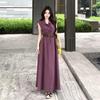 Elegantes schwarzes ärmelloses Kleid mit Hemdkragen & schlankmachender Taille