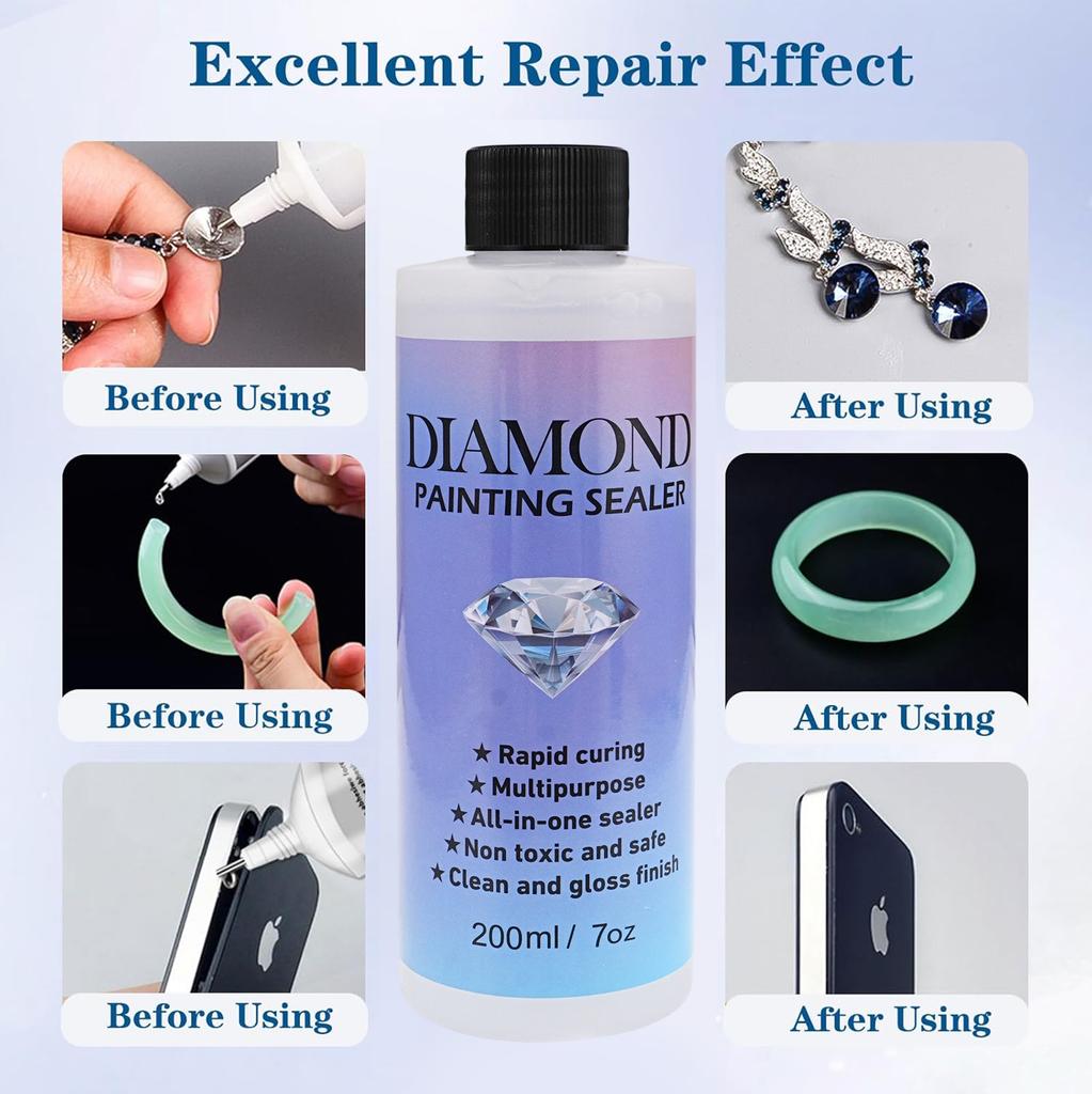 60ML/120ML/200ML Diamond Painting Sealer DIY Conserver Puzzle Glue Diamond Painting Accessories and Tools