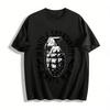 Spontaneity Wins Battle Themed Grenade Graphic Casual Tee Pure Cotton T-shirt