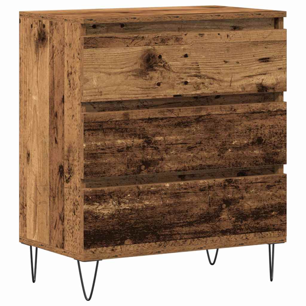 Sideboard with Drawers Reclaimed Wood Look 60 x 35 x 70 cm Engineered Wood