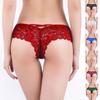 Women's Sexy Panties Color Lace Lace Bow Cross Strap Low Waist Briefs