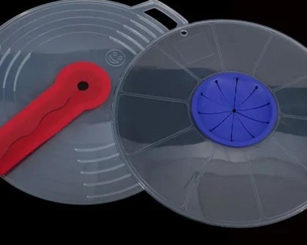 Mixing Bowl Splatter Guard PP Silicone Mixer Splatter Screen Splashproof Cover for Egg Bowl Whisks Cooking Baking Splash Guard