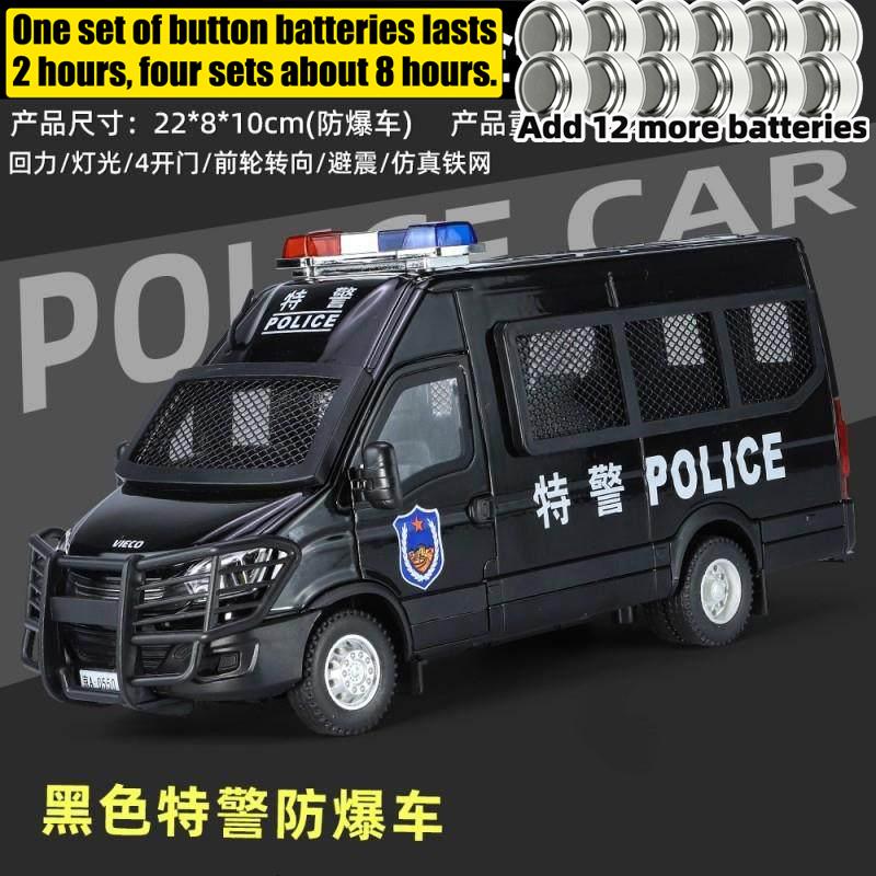 1:24 Lveco SWAT Anti Riot Police Vehicle Slitina Tlakově litý Model Auta Domácí Dekorace A Počítačový Stolní Ozdoby Sváteční Dárek