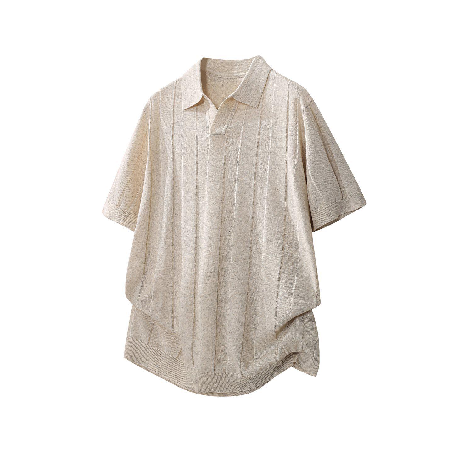 

Summer 2026 Loose Japanese Style Knitwear Short Sleeve Men’s Trendy Brand 3XL білий/Лляний