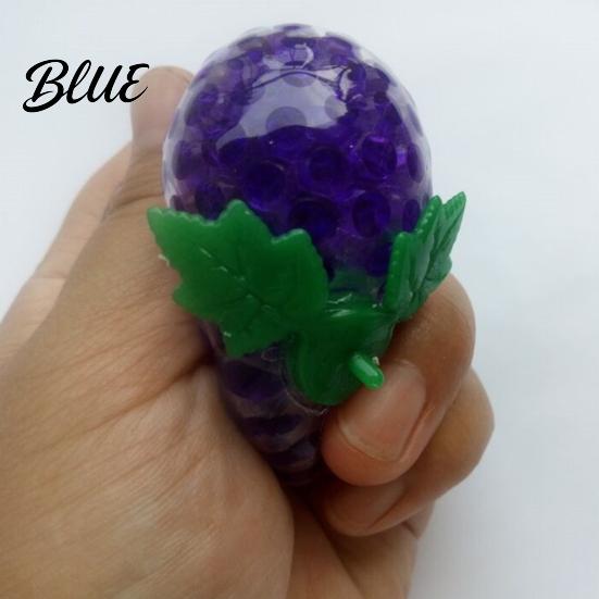 Stress Relief Toy Grape Strawberry Fruit Squeeze Colorful TPR Balls Soft Fidget for Kids Adults Portable Decompression Gadget Anxiety Party Favors
