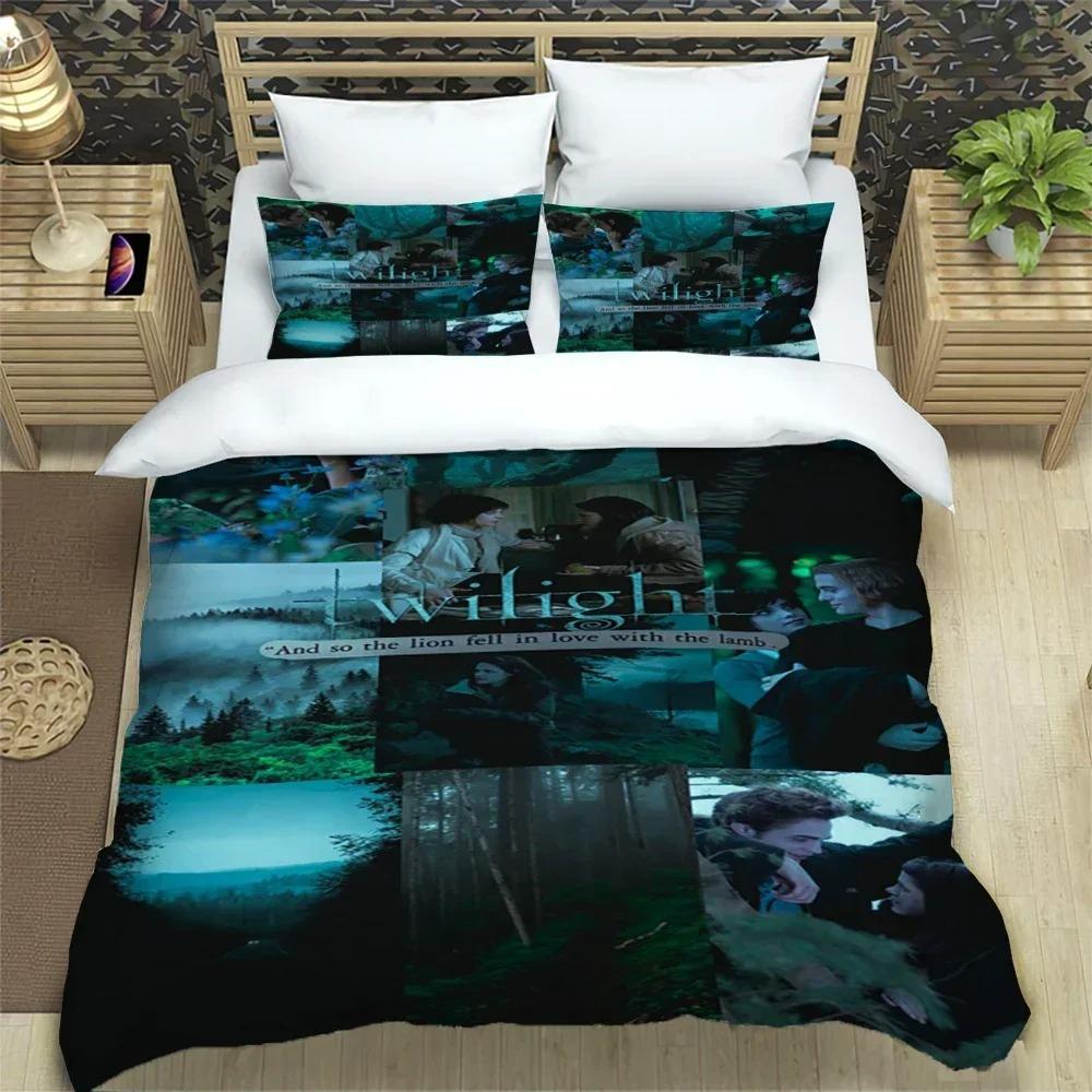 Twilight Print Bedding Set For Bedroom Soft Modern Bedspreads Comefortable Kids Duvet Cover Quilt Cover And Pillowcase
