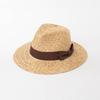 European and American High-end Fashion Hand-woven Treasure Grass Jazz Hat, Webbing Bow, Sunshade Straw Hat Tide