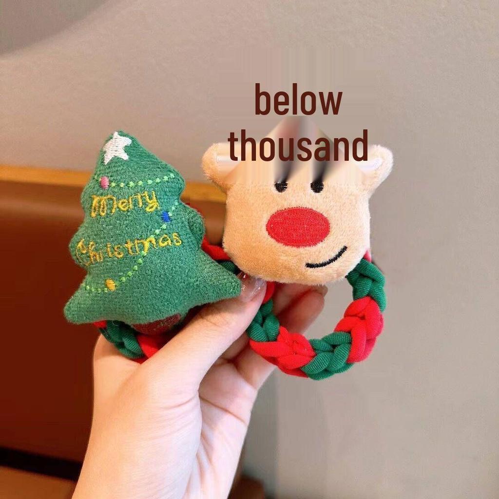 Santa Claus Christmas Scrunchies - Cute Cartoon Hair Ties & Accessories for Girls and Women