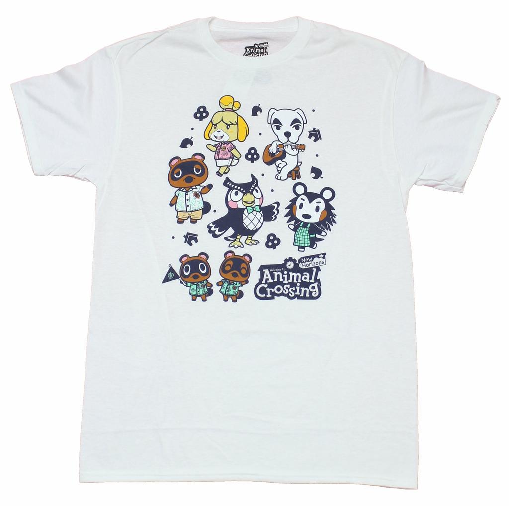 Animal Crossing Adult New T-Shirt - 8 Character Collection With Logo