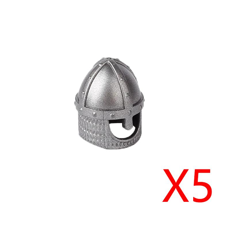 MOC Military Medieval Building Blocks Accessories Soldier Figures Bicolor Weapons Crossbow Sword Helmet Tomahawk Toy Gift X006
