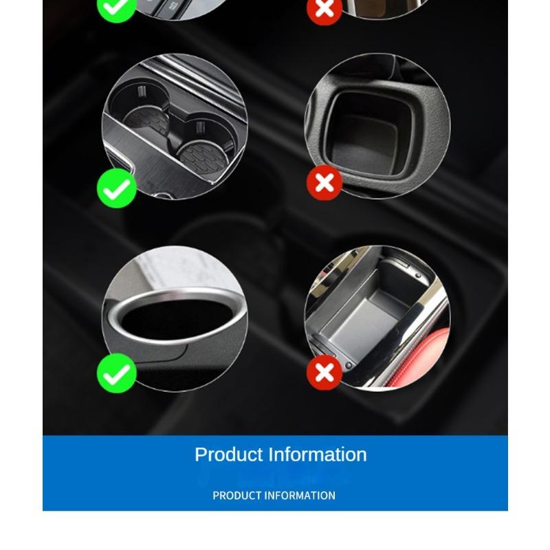 CARFU Fahrzeugmontiertes Tablett, Getränkehalter, drehbar, einer in zwei Teile geteilt, Getränkehalter, Handyhalter, Fahrzeugmontiertes Getränkehaltertablett