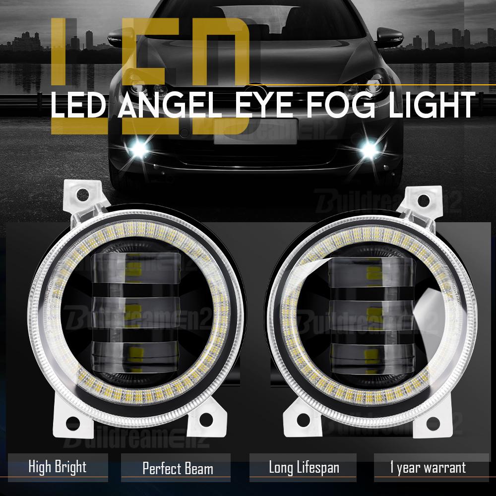 2 X Angel Eye LED Fog Light DRL For Volkswagen VW Scirocco 3/III 2008-2014 Canbus Car Front Fog Daytime Running Lamp Assembly