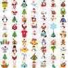 63pcs Temporary Tattoo Holiday Stickers Waterproof Long-lasting Body Stickers Christmas Stickers Cartoon For Shoulders Girls