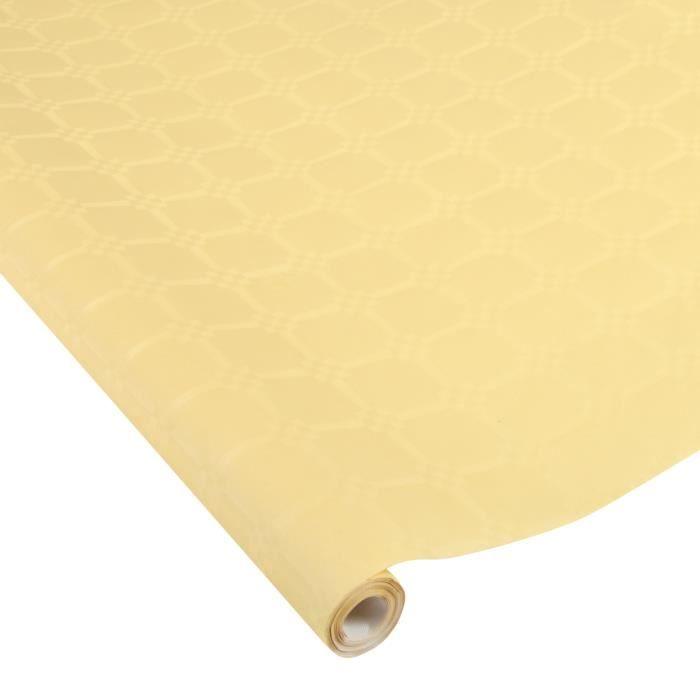 Nappe en papier - Vitamina - Damasse - 1.18 x 5 m - Jaune - Protection de table