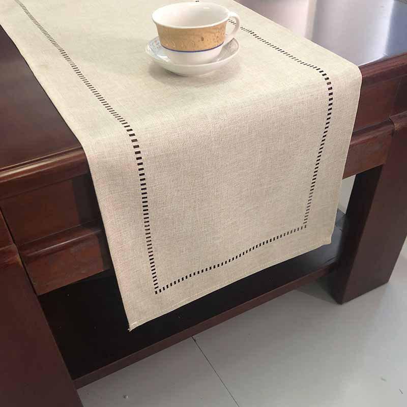 Basic Linen Style Table Runner 2 Size Long Kitchen Dining Table Runner Tablecloth for Party Holiday Weeding Table Decor JAF108