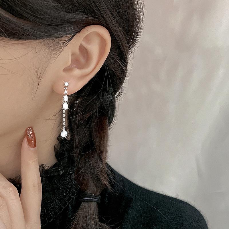 Lindon – boucles d'oreilles en alliage de cuivre et Zircon, boucles d'oreilles pendantes pour femmes, cadeaux de fête de mariage