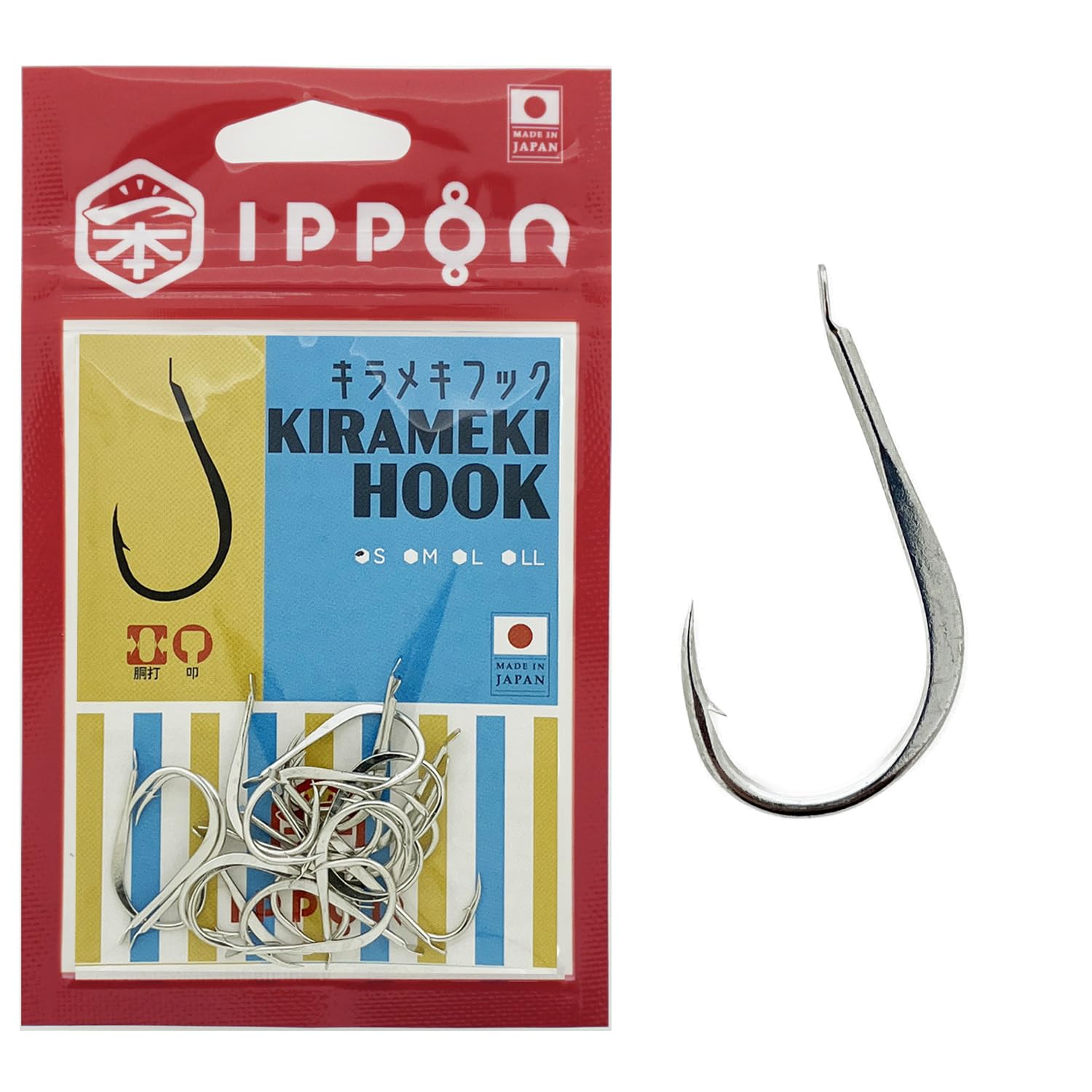 

ИППОН (1) Крючки Kirameki, Размеры от S до LL, Сделано в Японии, для Суперлегкого Джиггинга, Ассист-крючки, Сделай сам (Размер S22 Крючки)