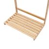 3-Tier Freestanding Towel Drying Rack Bamboo Bathroom Clothes Storage Stand Moisture-proof For Hotel Home