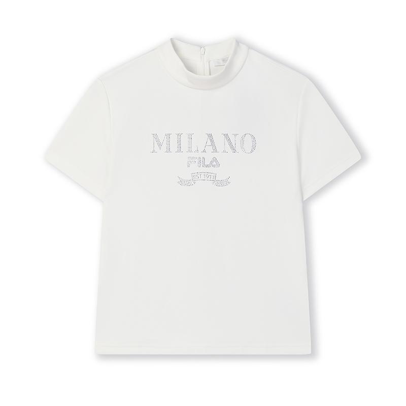 

New FILA MILANO Collection T-Shirt Women s Cloud White F11W515102F-WT 170/88A/L