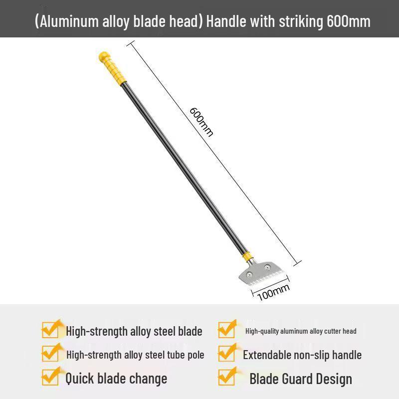 Multi-functional Cleaning Tool: Aluminum Alloy Scraper for Glass, Putty, and Grout Removal