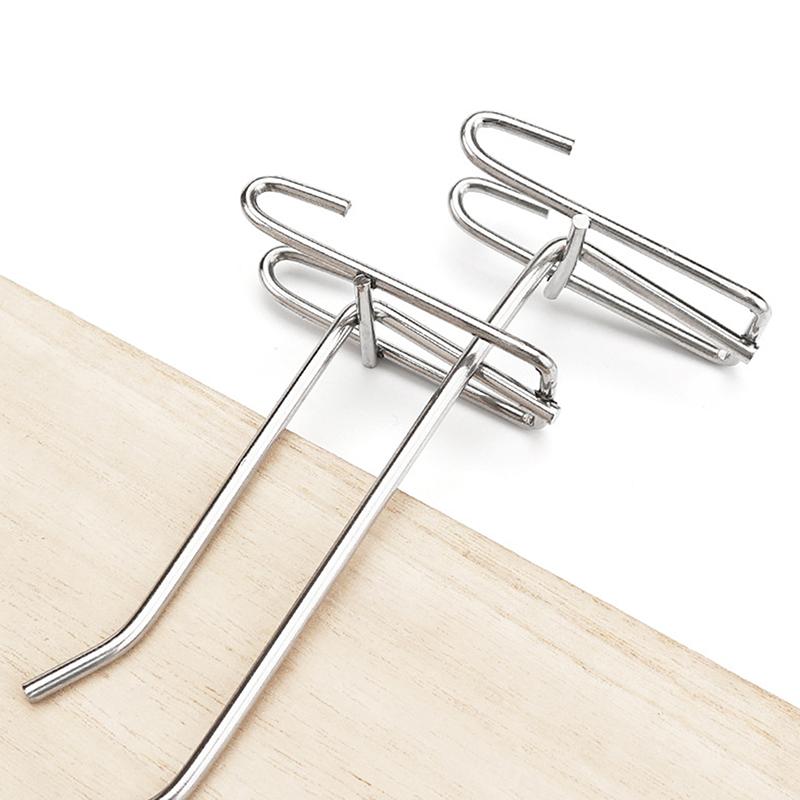 10Pcs 5-25Cm Screen Hooks Supermarket Stainless Steel Grid Hooks 3.2Mm Thickness Wire Mesh Hanging Hooks For Screen Grid
