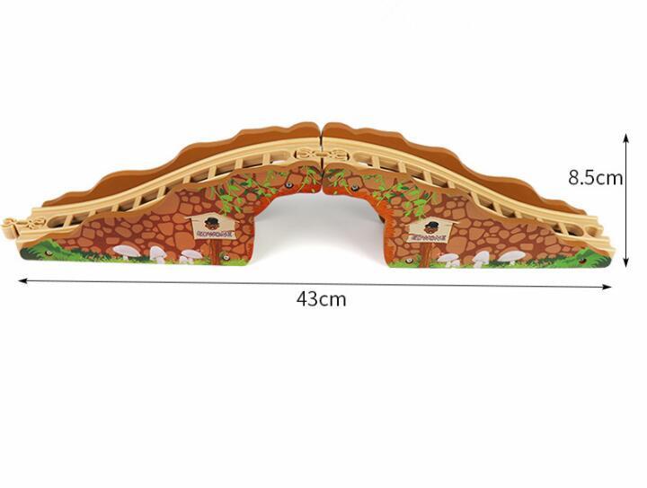 Wooden Train Track Accessories Parking Lot Railway Station Fit for Thomas Biro Multiple Tracks Educational Toys for Children