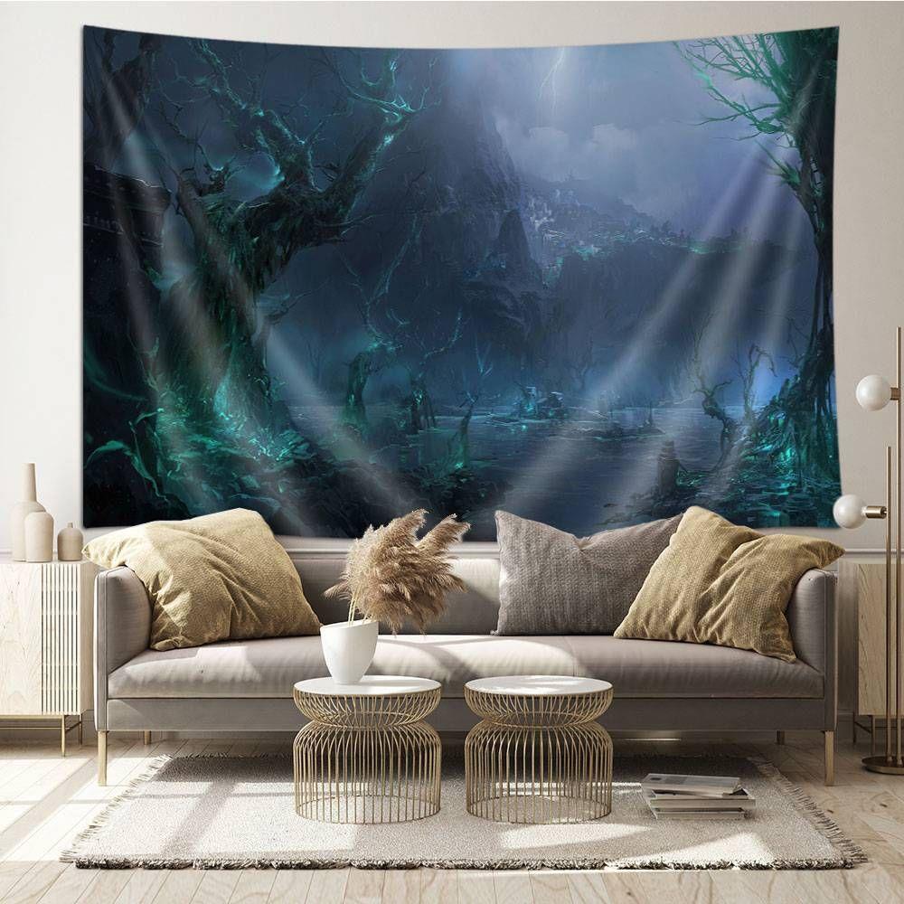 very large gothic style wall hanging tapestry 75x100