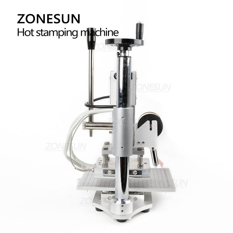 ZONESUN ZS-110C Digital Hot foil stamping machine heat press machine larger workbench with foil holder for leather embossing