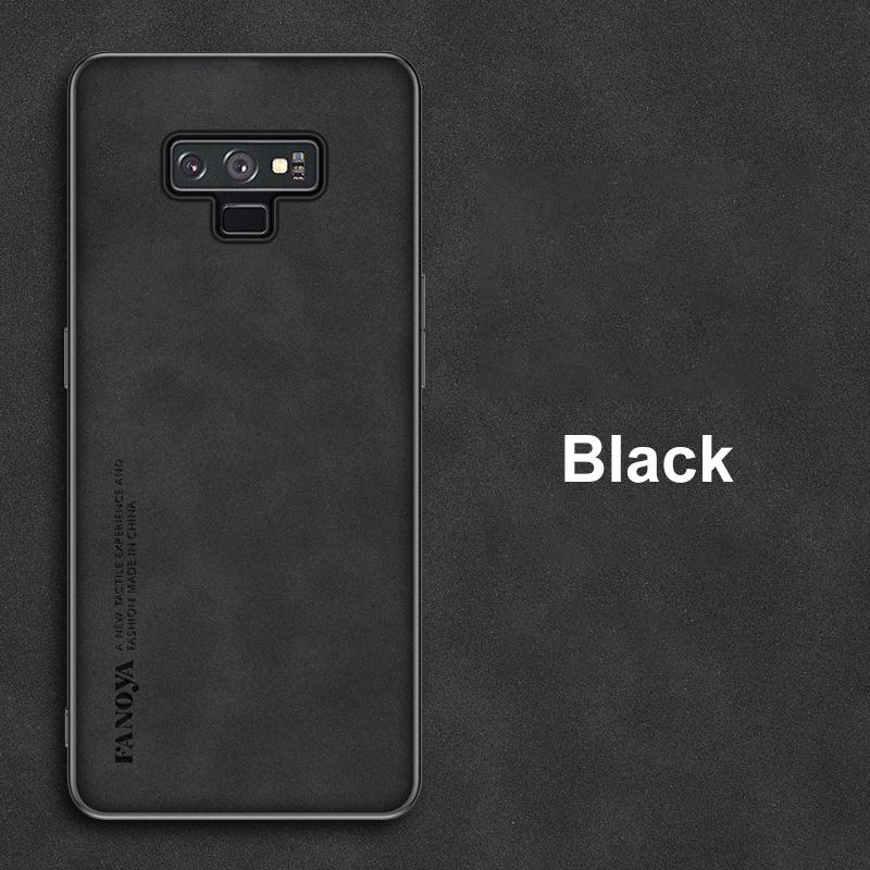 

Роскошный чехол из искусственной кожи для Samsung Galaxy Note 9 8 10 Plus 10 Lite Note8 Note9 Note10 задняя крышка матовый силиконовый чехол для телефона Coque For Galaxy Note 8 чёрный