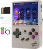 Anbernic RG35XX Whatsko Handheld Game Console with Garlic Linux Dual IPS OCA Full Vibration Japanese Gray & System, 3.5-inch Screen, Motor, Support,