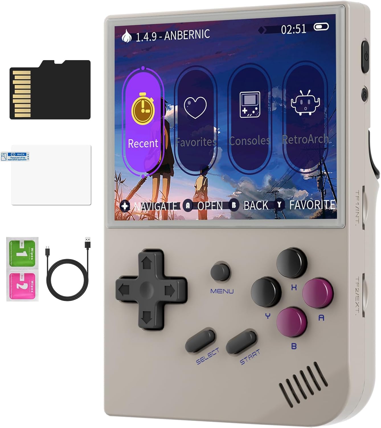 

Anbernic RG35XX Whatsko Портативна ігрова консоль з Garlic Linux, Подвійний IPS OCA, Повна вібрація, Японський сірий & Система, 3,5-дюймовий екран, Мотор, Підтримка,