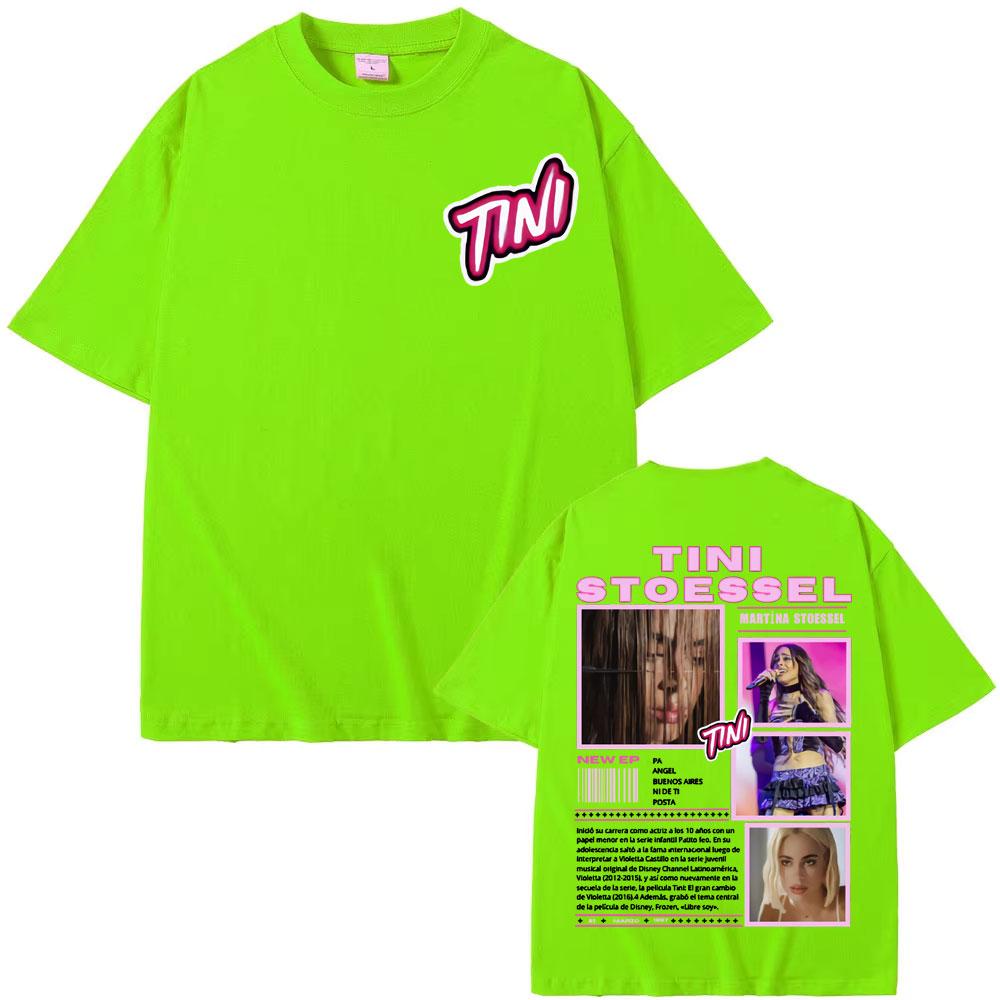 Singer TINI STOESSEL 2025 Tour Cover T Shirts Unisex Womens Clothing Fashion Aesthetic T Shirt Casual ONeck Short Sleeve Tshirt